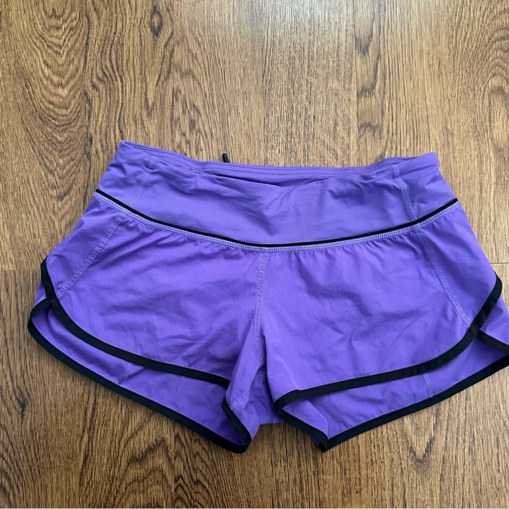 lululemon athletica Purple Shorts with Black Trim